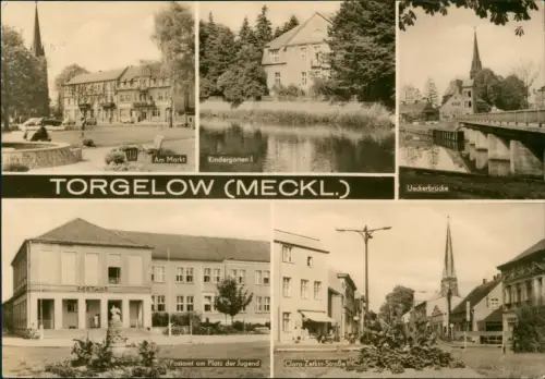 Torgelow Markt Ueckerbrücke, Postamt Platz der Jugend, Clara-Zetkin-Straße 1970