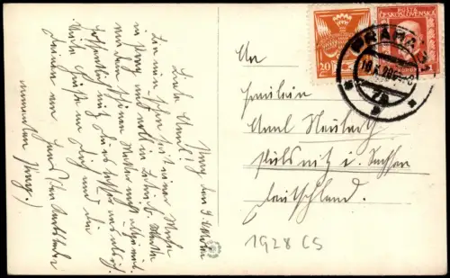 Prag Praha Panorama-Ansicht Hradčany a chrám sv. Mikuláše 1928