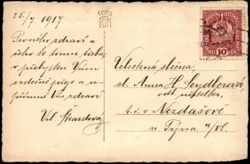 Postcard Prag Praha St. Veitsdom Chrám sv. Víta 1917