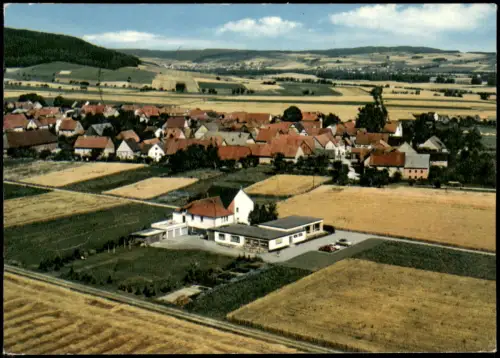 Rhoden-Diemelstadt Luftbild Luftaufnahme mit Pension Hahebeck 1978