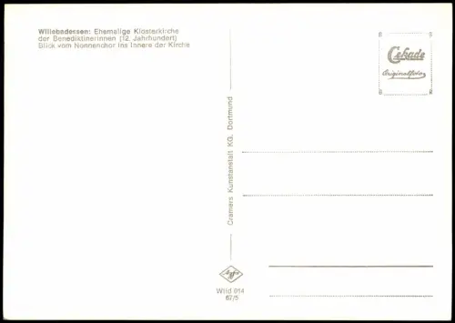 Willebadessen  Benediktinerinnen Blick vom Nonnenchor Innere der Kirche 1967