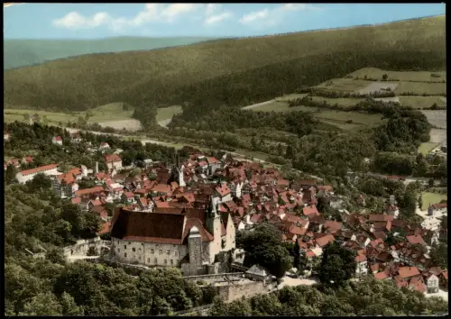 Ansichtskarte Spangenberg Luftbild Gesamtansicht vom Flugzeug aus 1970