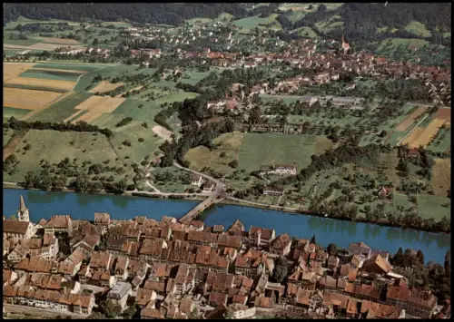 Diessenhofen Luftbild Luftaufnahme mit Blick auf Rhein und Gailingen 1965
