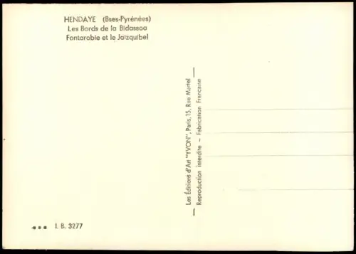 Hendaye Hendaia Les Bords de la Bidassoa Fontarabie et le Jaizquibel 1950