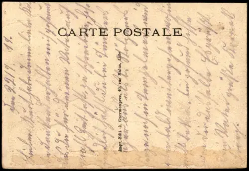 CPA Lille Stadtansicht La Porte de Paris 1919