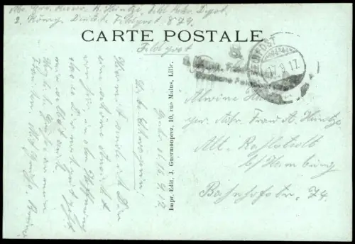 CPA Lille Vue Générale de la Grand Place 1917   1. Weltkrieg Feldpost gelaufen