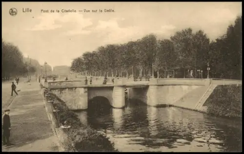 CPA Lille Stadtansicht Pont de la Citadelle Vue sur la Deale 1910