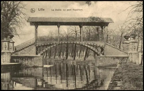 CPA Lille Stadtansicht La Deûle Le pont Napoléon 1910