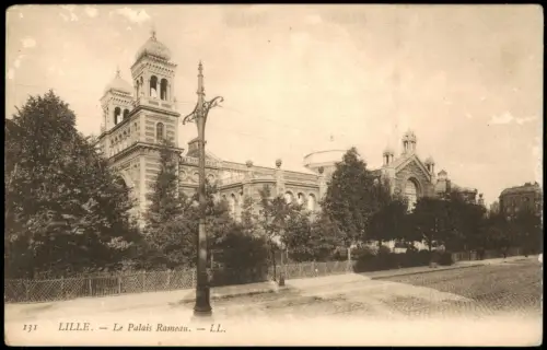 CPA Lille Straßen Partie am Palais Rameau 1910