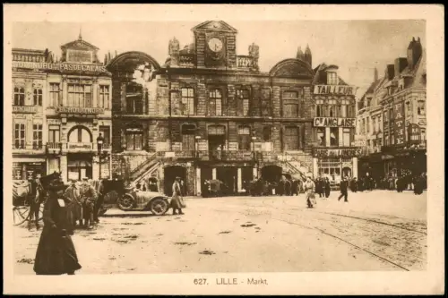 CPA Lille Stadtansicht Partie am Markt 1915