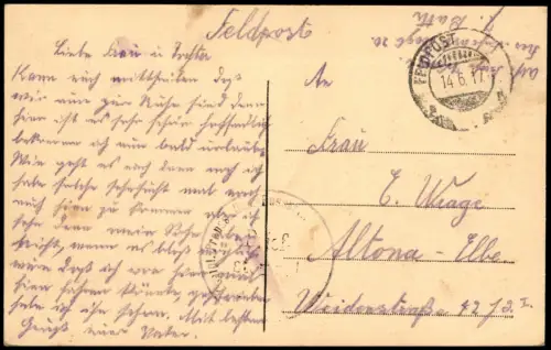 CPA Lille Gare Bahnhof 1917   11. Weltkrieg Feldpost gelaufen (Feldpoststempel)