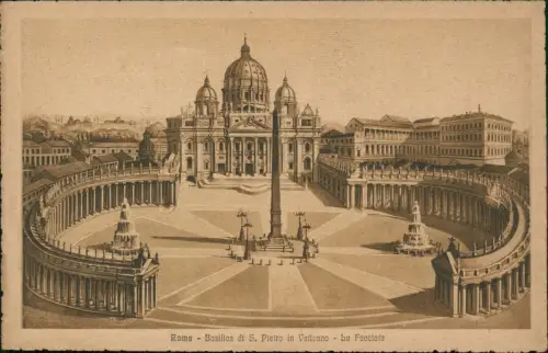Vatikanstadt Rom Basilica di S. Pietro in Vaticano Facciata 1910