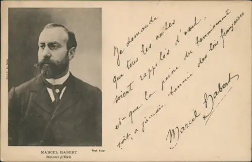Politiker Politics MARCEL HABERT Retour d'Exil Frankreich France 1919