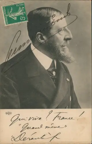 Politiker Politics Mann Frankreich France Widmung Autogramm 1917