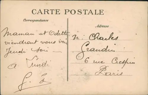 Politiker Politics Mann Frankreich France Widmung Autogramm 1917