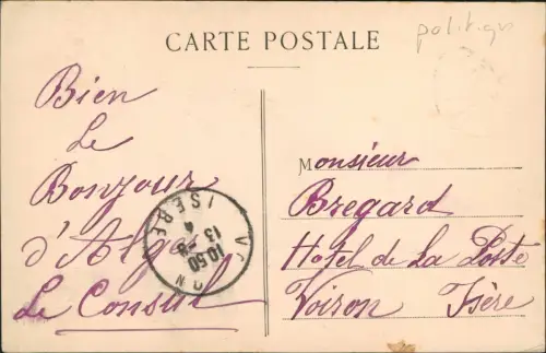 Ansichtskarte  M. LE CONSUL D'AUVERGNE Politik Politics France Frankreich 1914