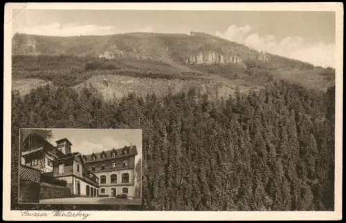 Ansichtskarte .Sachsen Grosser Winterberg in der Sächsischen Schweiz 1928