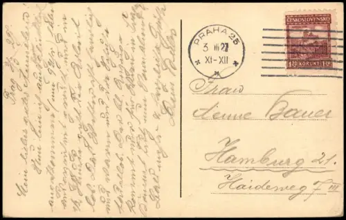 Postcard Prag Praha Skt. Niklas Kirche auf der Kleinseite 1927