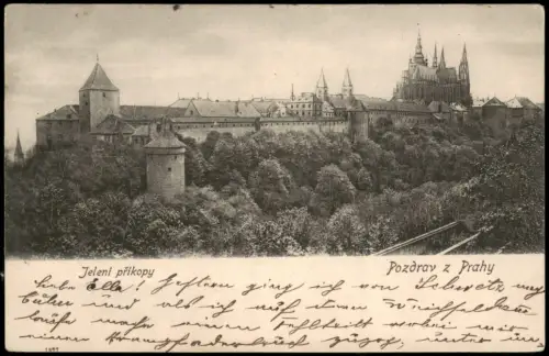 Postcard Prag Praha Jelení příkopy 1912