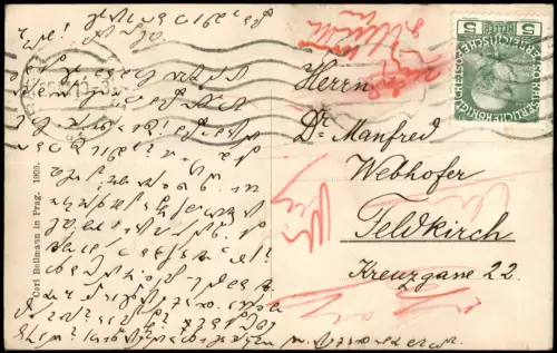 Postcard Prag Praha Ansicht v. d. Rudolfs-Anlagen aus. 1913