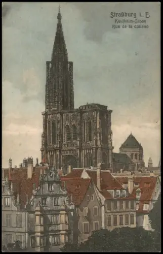 CPA Straßburg Strasbourg Kaufhaus-Gasse Rue de la douane 1912   Elsaß
