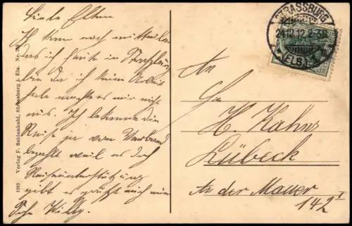 CPA Straßburg Strasbourg Kaufhaus-Gasse Rue de la douane 1912   Elsaß