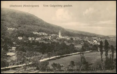 CPA Oberbronn Elsaß Vogesen Vom Galgenberg gesehen. 1914  Feldpost