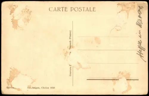 Cholon Saigon    Halles centrales et rue des Jardins 1926  Vietnam