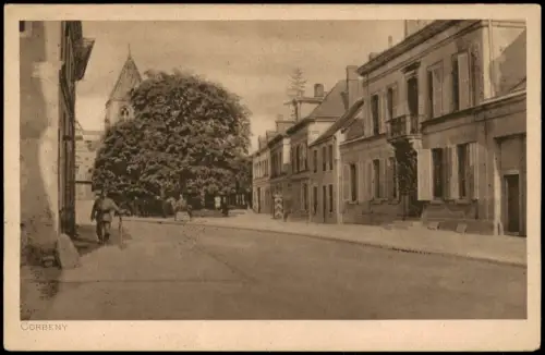 CPA Corbeny Straßenpartie Soldaten 1917