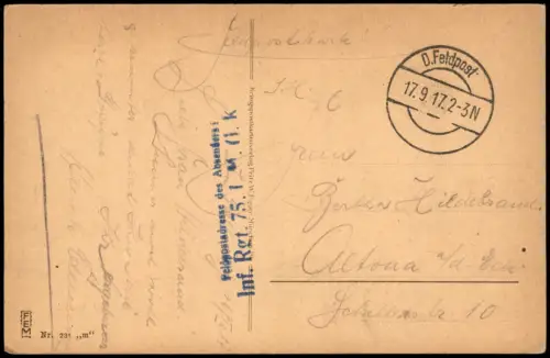 CPA Corbeny Straßenpartie Soldaten 1917