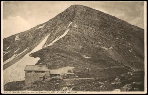 Ansichtskarte Garmisch-Partenkirchen Krottenkopf Unterkunftshütte 1922