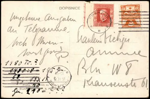 Postcard Prag Praha Innenansicht Kirche 1911