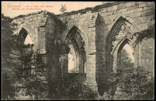 Ansichtskarte Oybin Burg und Klosterruine Fenster 1913