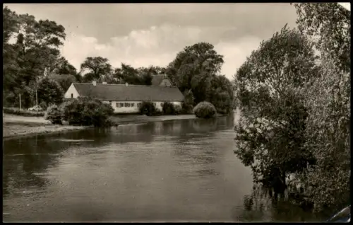 Jessen DDR AK Blick zur Stadtmühle (jetzt Kindergarten und FDJ-Heim) 1961/1960