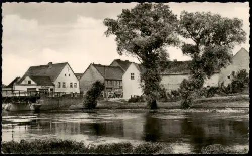 Ansichtskarte Jessen Ortsansicht zur DDR-Zeit An der Elster-Brücke 1960/1959