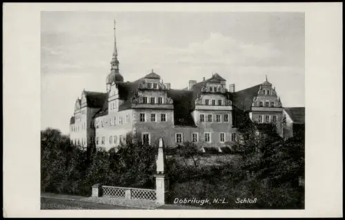 Ansichtskarte Doberlug-Kirchhain Dobrilugk Schloß Schloss Gesamtansicht 1920