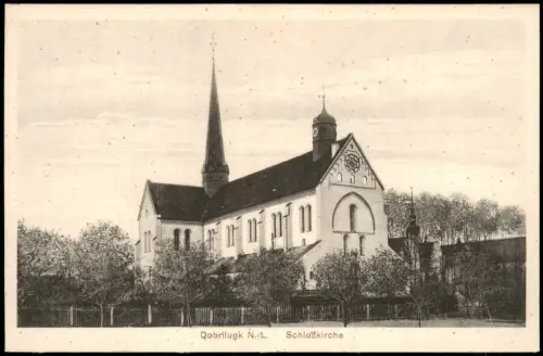 Doberlug-Kirchhain Dobrilugk Strassen Partie an d. Kirche Schloßkirche 1910