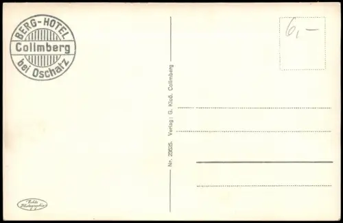 Ansichtskarte Oschatz Umland-Ansicht Gruß vom Collmberg 1940