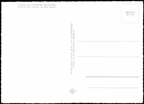 Ansichtskarte Höxter (Weser) Schloß Kloster Corvey Luftbild 1965