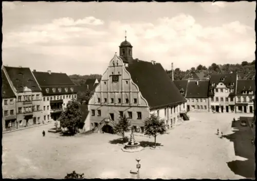 Ansichtskarte Grimma Marktplatz Markt zur DDR-Zeit 1961