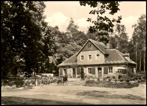 Oschatz Dahlener Heide Waldgaststätte Hospitalhütte über Oschatz 1968