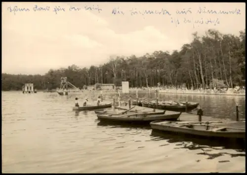 Ansichtskarte Schmannewitz-Dahlen Waldbad Freibad zur DDR-Zeit 1974/1970