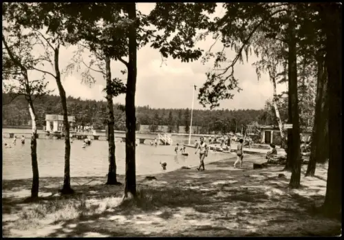 Ansichtskarte Schmannewitz-Dahlen Waldbad Freibad zur DDR-Zeit 1975