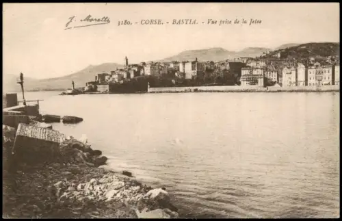 CPA Bastia CORSE Vue prise de la Jetée 1918