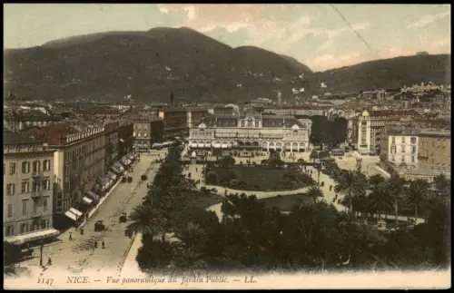 CPA Nizza Nice Vue panoramique du Jardin Public 1910