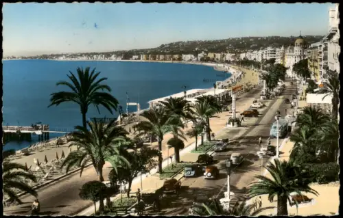 CPA Nizza Nice La Promenade des Anglais et les grands hôtels 1955