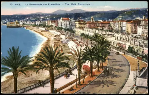 CPA Nizza Nice La Promenade des Etats-Unis 1928