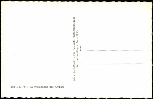 CPA Nizza Nice La Promenade des Anglais 1955