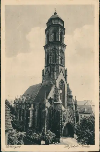 Ansichtskarte Göttingen Jacobikirche 1928