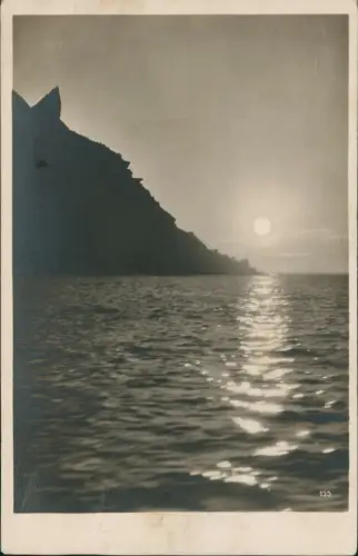 Postcard Nordkap Davvinjárgga Nordkap Mitternachtssonne Midnatsol 1928